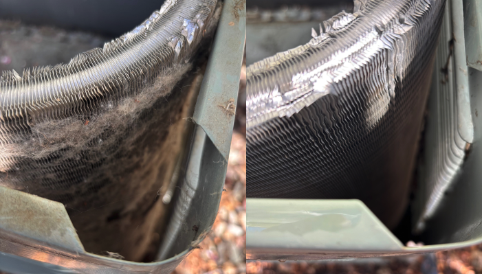 AC coil cleaning example